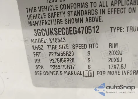 2014 Chevrolet Silverado 1500 1Lz from USA, damaged, VIN 3GCUKSEC0EG470512